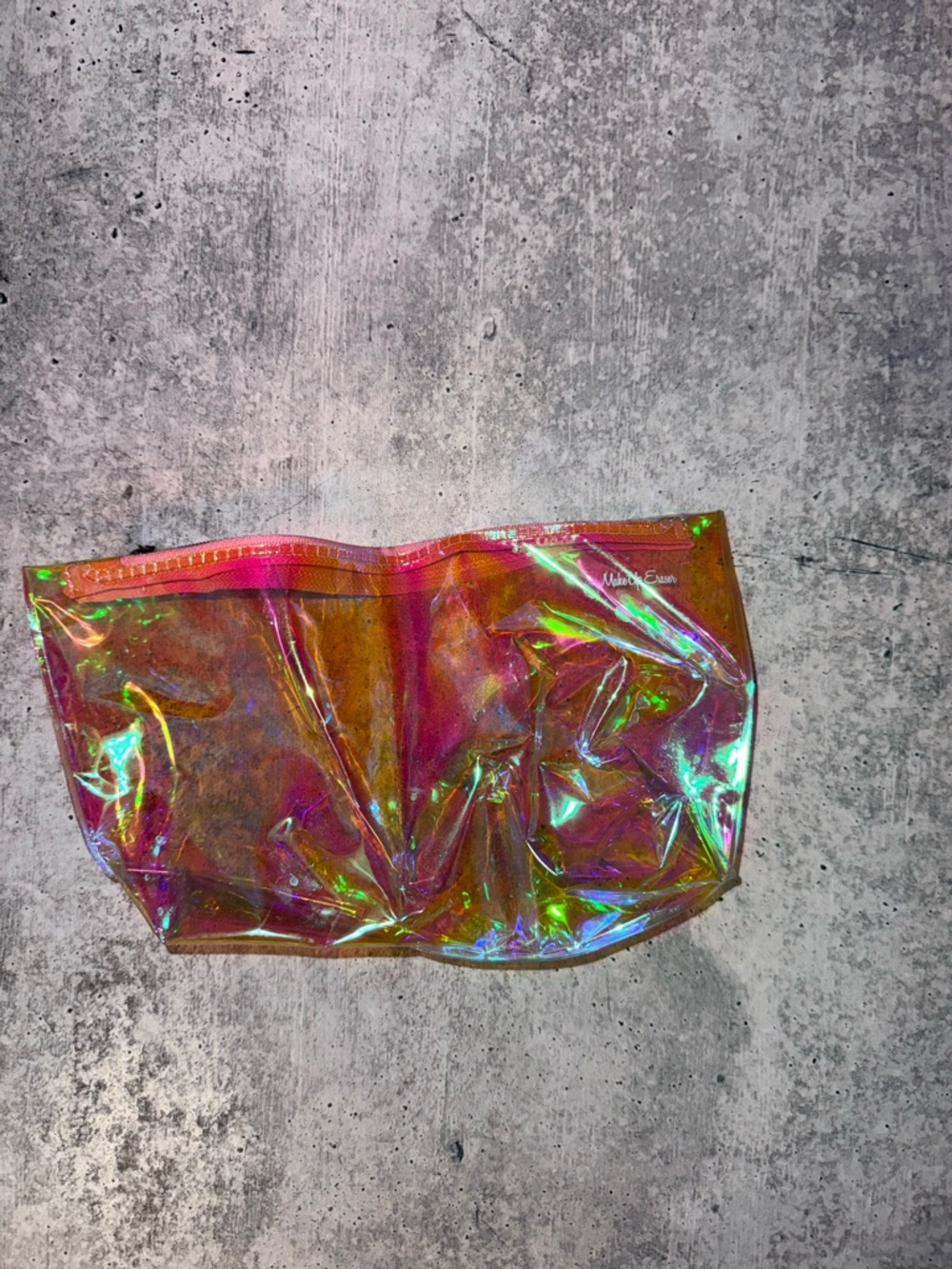 MakeUp Eraser Iridescent Holographic Cosmetic Bag - Pink/Gold/Green